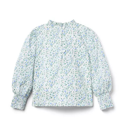 Ditsy Floral Pintuck Top