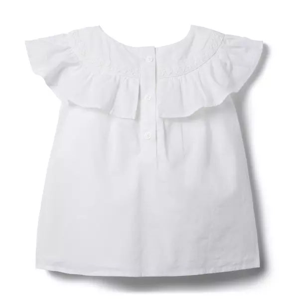 Ruffle Lace Trim Top