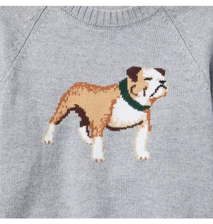 Bulldog Striped Sweater
