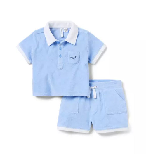 Baby Whale Terry Matching Set