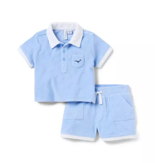 Baby Whale Terry Matching Set