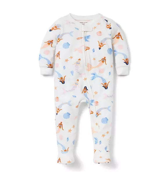 Baby Good Night Footed Pajama In Mermaid