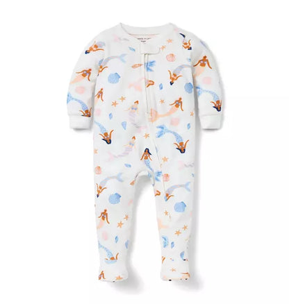 Baby Good Night Footed Pajama In Mermaid
