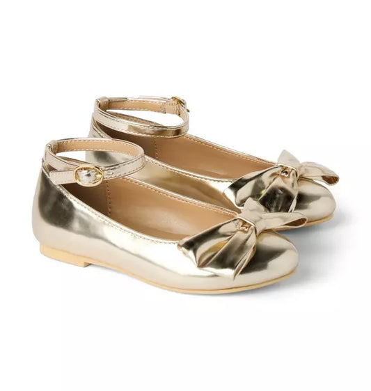 Metallic Bow Ballet Flat