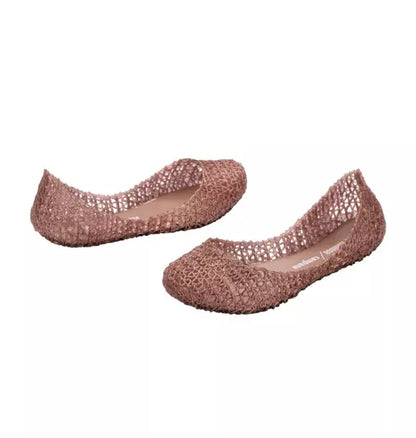 Campana Papel Ballet Flat in Rose Glitter