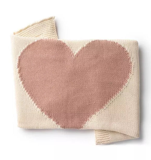 Pink Heart Baby Blanket