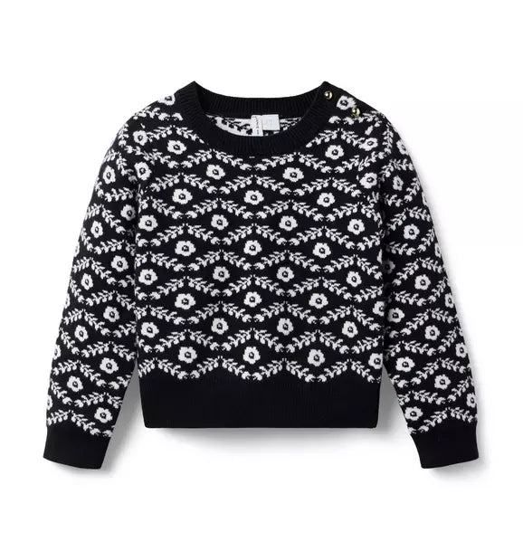 Floral Jacquard Sweater