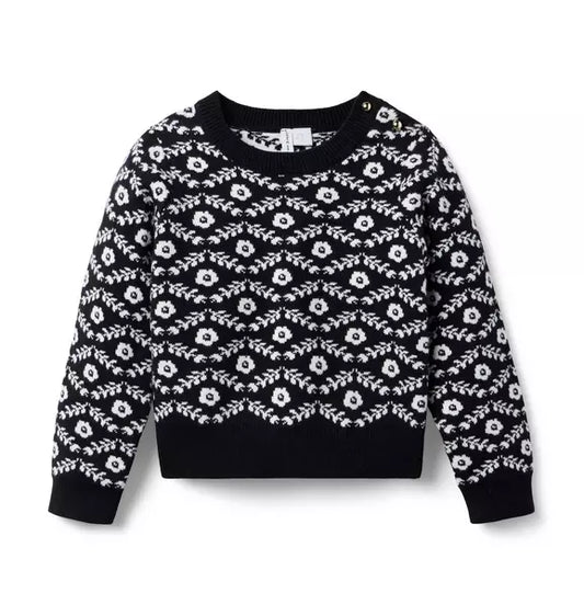 Floral Jacquard Sweater
