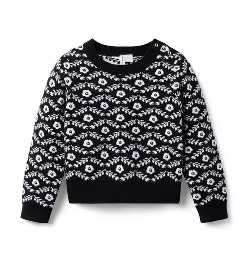 Floral Jacquard Sweater