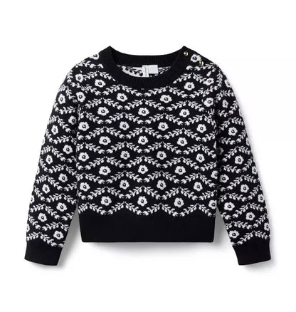 Floral Jacquard Sweater