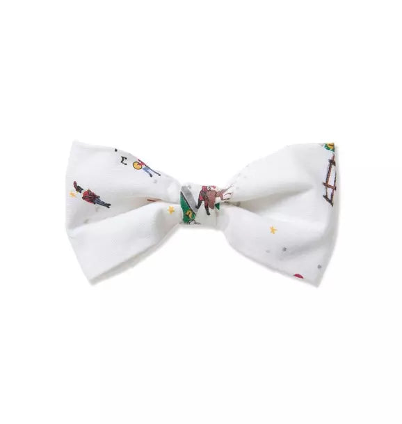Dog Twill Bow Tie in Holiday Town