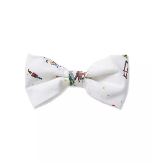 Dog Twill Bow Tie in Holiday Town