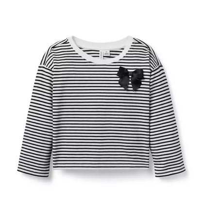 Striped Bow Top