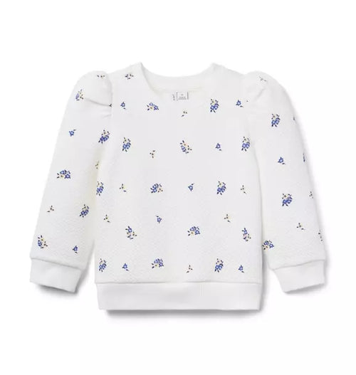 Floral Quilted Sweatshirt