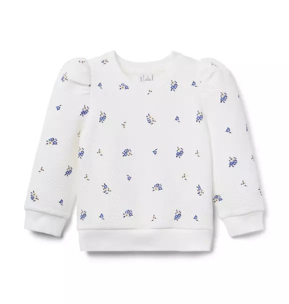 Floral Quilted Sweatshirt