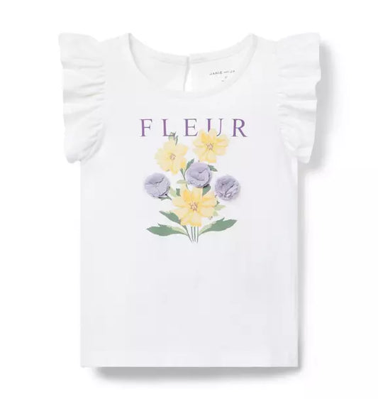 Fleur Ruffle Sleeve Tee