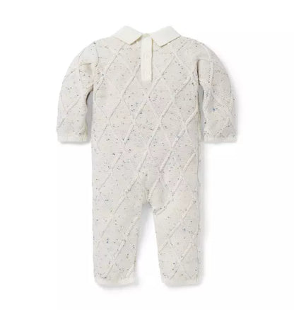 Baby Textured Collared One-Piece