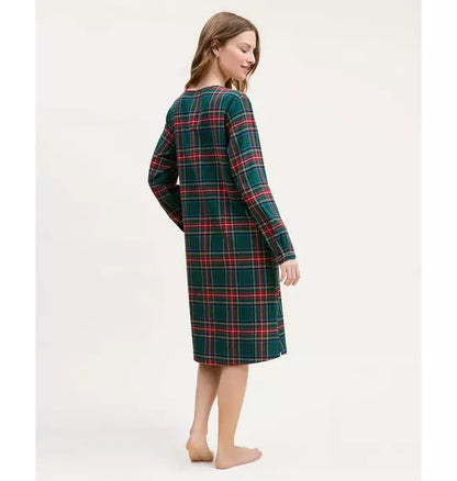 Women's Brushed Twill Beatrice Nightgown in Kensington Tartan