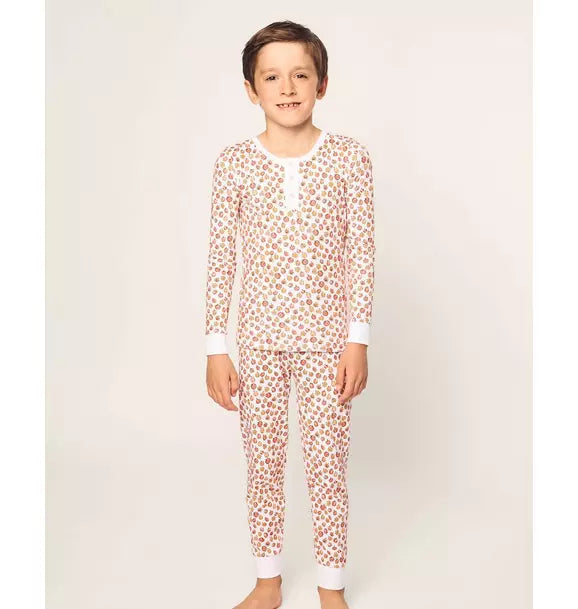 Kid's Pima Snug Fit Pajama Set in Pumpkin Patch