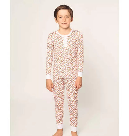 Kid's Pima Snug Fit Pajama Set in Pumpkin Patch
