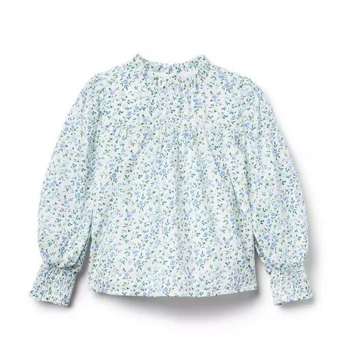 Ditsy Floral Pintuck Top