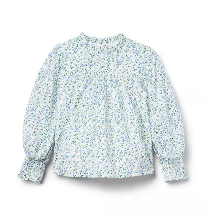 Ditsy Floral Pintuck Top