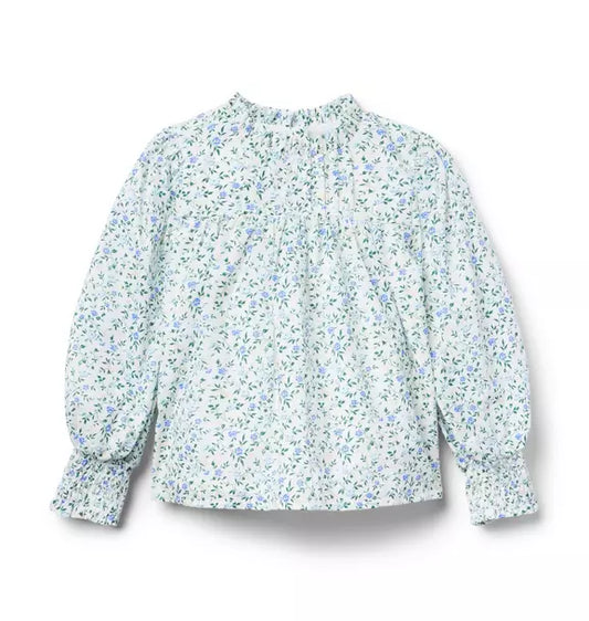 Ditsy Floral Pintuck Top