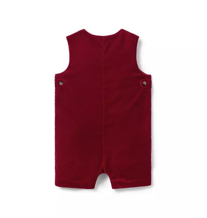 The Holiday Velvet Baby Romper