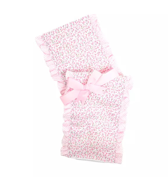 Ballet Floral Fancy Fabric Burp Coth