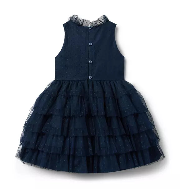 Dot Tiered Ruffle Dress