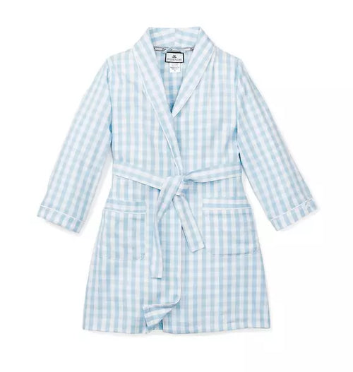 Light Blue Gingham Robe