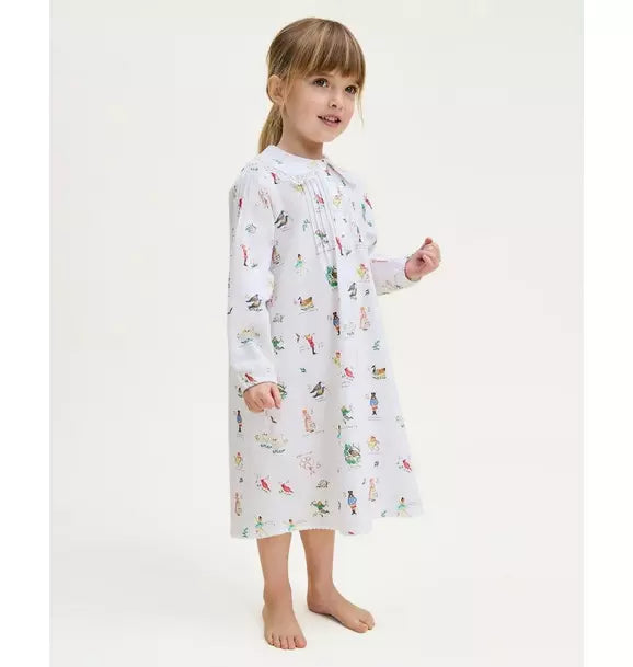 Girl's Twill Lola Nightgown in 12 Days of Christmas
