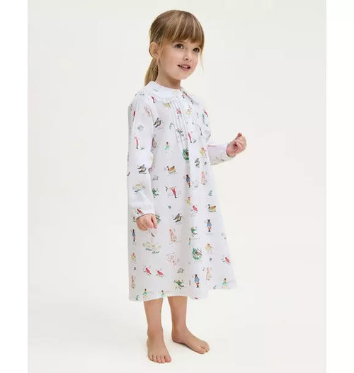 Girl's Twill Lola Nightgown in 12 Days of Christmas