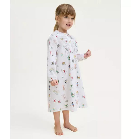 Girl's Twill Lola Nightgown in 12 Days of Christmas