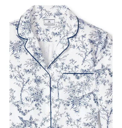 Women's Twill Nightshirt in Blue Timeless Toile