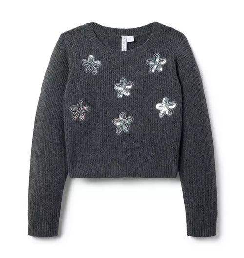 The Sequin Flower Sweater