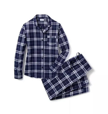 Women's Brushed Twill Pajamas in Oxford Tartan