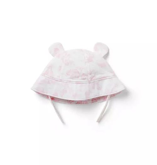 Baby Safari Toile Bear Ear Bucket Hat