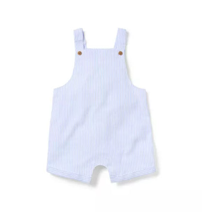 Baby Striped Linen-Cotton Overall