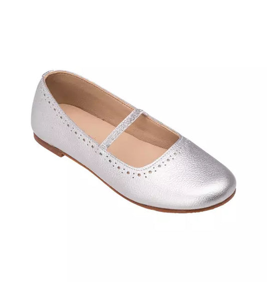 Sasha Ballerina Flat Silver