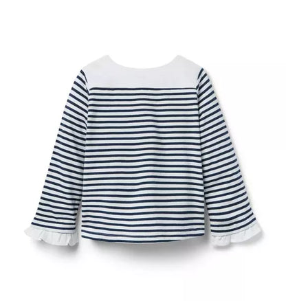 Striped Bell Sleeve Top