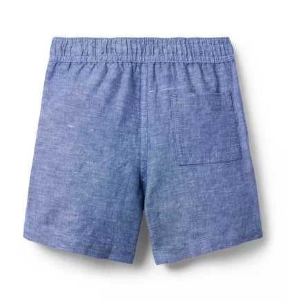 Linen-Cotton Pull-On Short