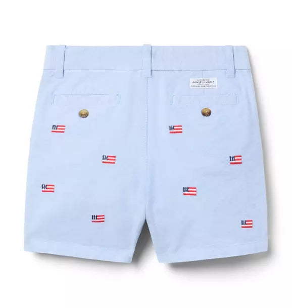Embroidered Flag Oxford Short