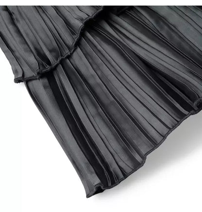 Pleated Tiered Skirt