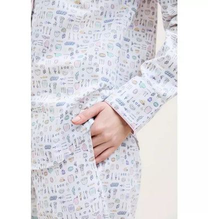 Women's Twill Pajama Set in Baking Spirits Bright