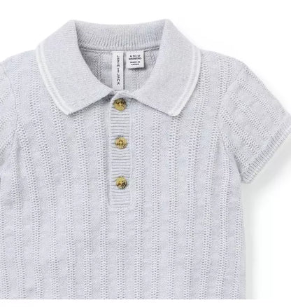 Baby Collared Knit Romper