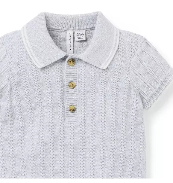 Baby Collared Knit Romper