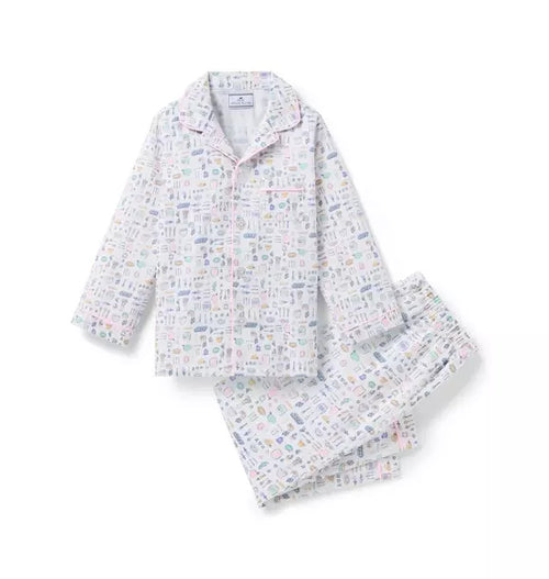 Kid's Twill Pajama Set in Baking Spirits Bright