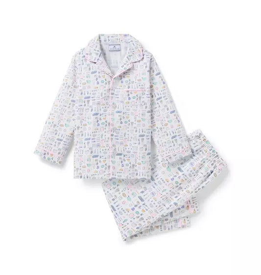 Kid's Twill Pajama Set in Baking Spirits Bright