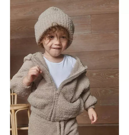 Ribbed Beanie Fuzzy - Taupe